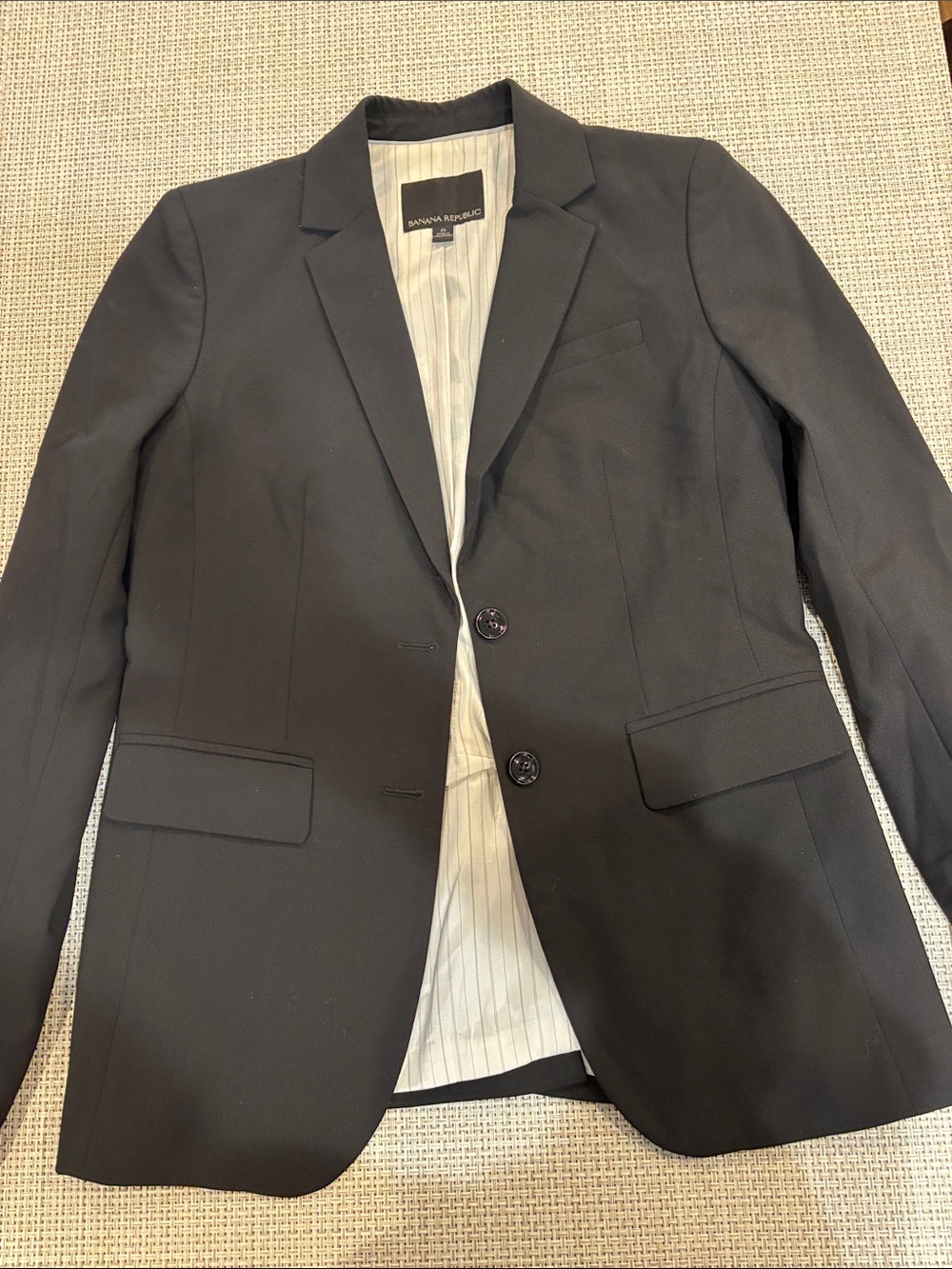 Banana Republic Black Womens Tailored Blazer